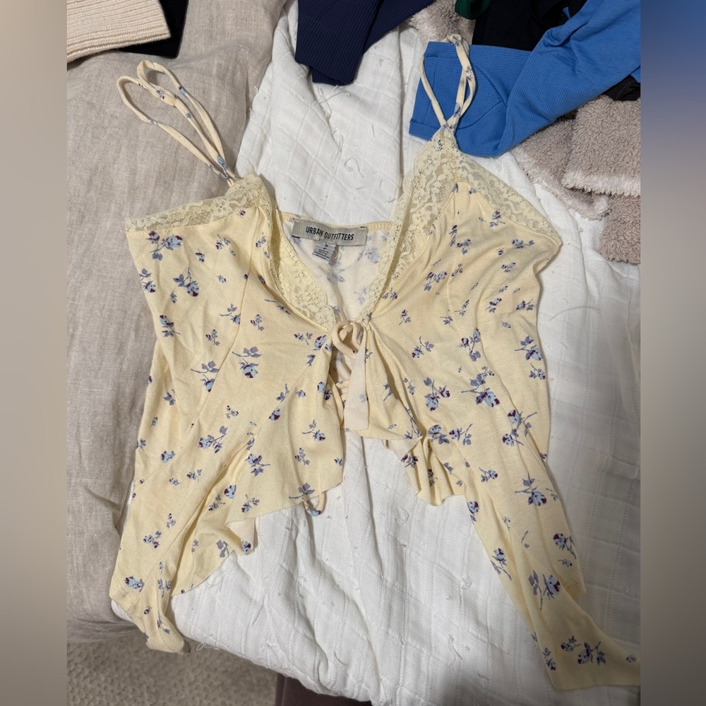 Urban Outfitters Floral Tie Top